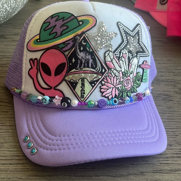Dinos in Space Trucker Hat - Picture 2 of 4